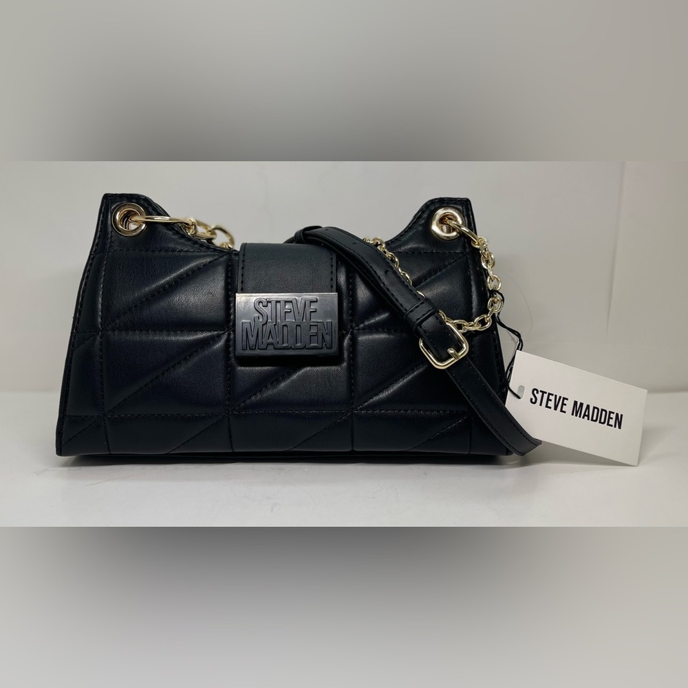 Steve Madden Black Quilted Shoulder Bag